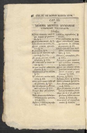 Cap. III. de Morbis Mentis Humanae Cumprimis Voluntatis.