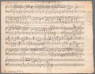 Parade Marsch, Klavier, arrangiert, Klavier 4händig. - BSB Mus.Schott.Ha 5637-2