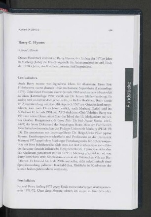 Lexikalisches.