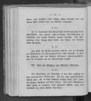 III. Von den Meistern und Meisters Wittwen.