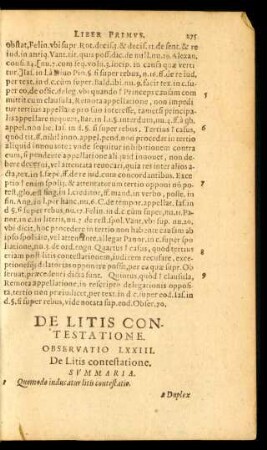 De Litis Contestatione.