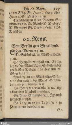 62. Reys. Von Berlin ge Stralsund