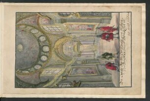 Aquarell: bei Breslau, Dom, Kapelle des Kardinals von Hessen, Innenansicht