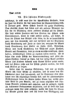 VII. die schlechte Kinderzucht