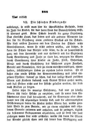 VII. die schlechte Kinderzucht