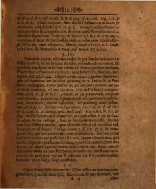 Theses Inaugurales Dissertationis De Causis Actionum Et Interdictorum, quaeq[ue] his inserviunt, Petitoriis Et Possessoriis Judiciis