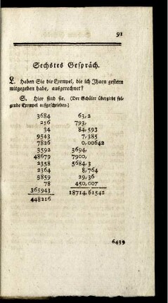 Sechstes Gespräch.