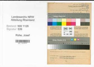 Entnazifizierung Josef Rohe , geb. 16.03.1910 (Polizist)