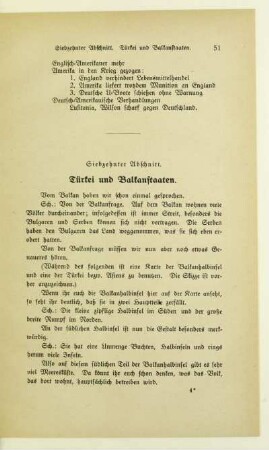 Siebzehnter Abschnitt. Türkei und Balkanstaaten