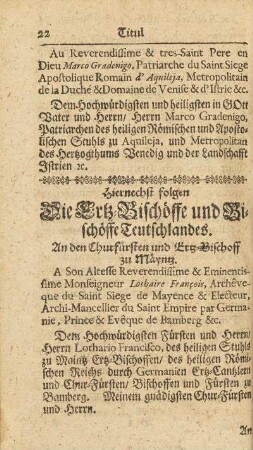Die Ertz-Bischöffe und Bischöffe Teutschlandes