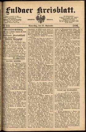 Ausgabe vom Donnerstag, den 23. September 1886.