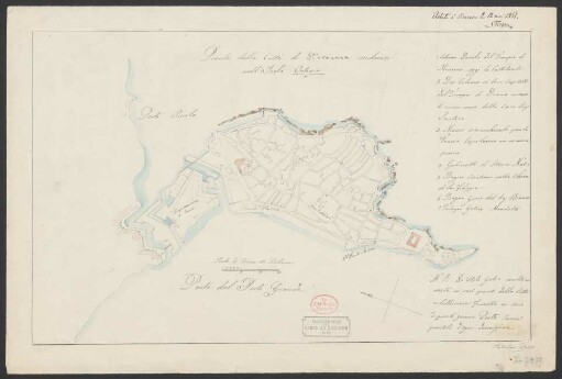 Pianta della Citta di Siracusa moderna nell' Isola Ortigia
