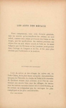 Les arts des métaux