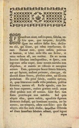 Ioh. Frider. Christii Ad Ervditos Qvosdam De Moribvs Simvl De Phaedro Eivs Qve Fabvlis Vberior Expositio : Accessit Avctarivm Fabvlarvm Qvarvndam Phaedri Nec Phaedri