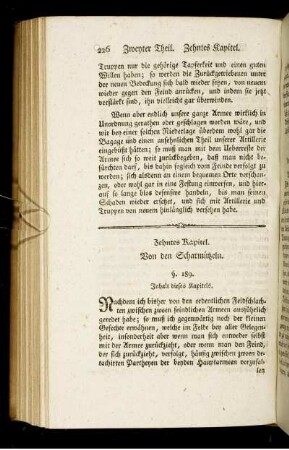 Zehntes Kapitel. Von den Scharmützeln.
