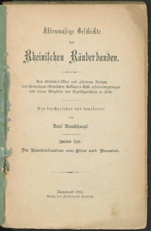 2: Die Räuberbanden von Essen und Neuwied