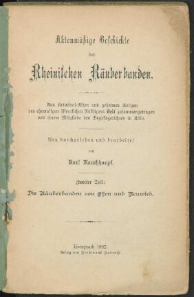 2: Die Räuberbanden von Essen und Neuwied