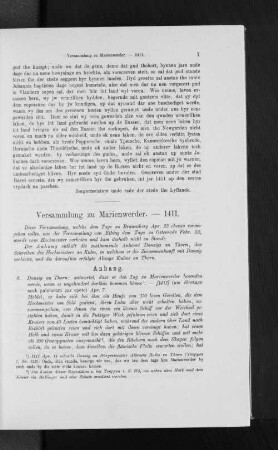 Versammlung zu Marienwerder. - 1411.