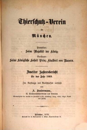 Jahresbericht : für die Jahre ... 2. 1869 (1870)