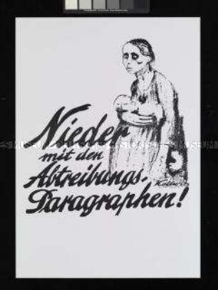 Protestplakat gegen den Abtreibungsparagraphen 218