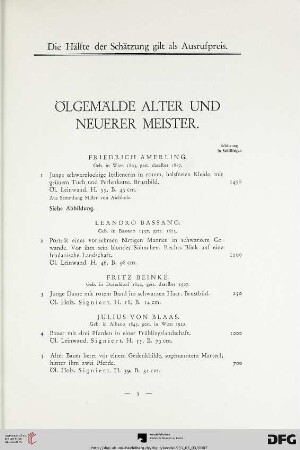 Ölgemälde alter und neuerer Meister (Nr. 1-79)