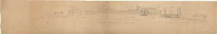 Thiersch, August ; Alexandria (Ägypten); Serapeum von Alexandria - Ältere Ptolomäische Bauanlage, Tempelhof von Süden nach Norden (Längsschnitt)