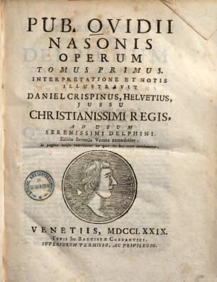 Pub. Ovidii Nasonis operum tomus ..., 1