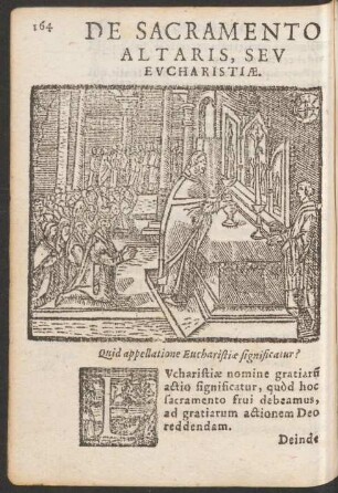 De Sacramento Altaris, Seu Eucharistiae.