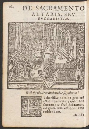 De Sacramento Altaris, Seu Eucharistiae.