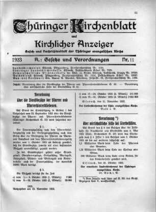 Nr. 11 : 15. November 1923
