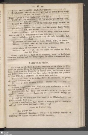 Entlassungsfeier