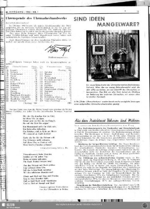Uhrenspende des Uhrenhandwerks