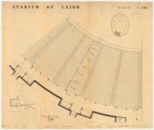 Sportfield Kairo Main Stadium: Grundriss Lower Circle, Sector N 6, 1:100