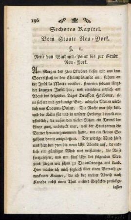 Sechstes Kapitel. Vom Staate Neu-York.