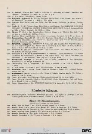 Römische Münzen (Nr. 1379-1766)