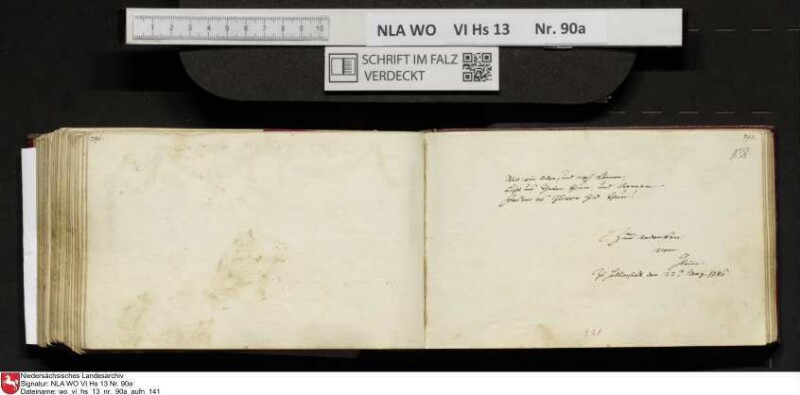 Stammbuch des Ernst Philipp Ludwig Zellmann (1763-1795) aus
                           Braunschweig