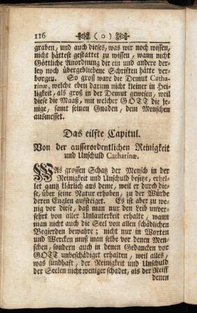 Das eilfte Capitul. Von der ausserordentlichen Reinigkeit und Unschuld Catharinæ.