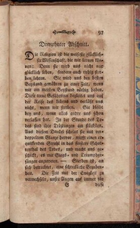 Dreyzehnter Abschnitt. - Sechszehnter Abschnitt.