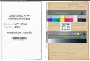 Entnazifizierung Heinrich Kueckelmann , geb. 02.09.1916 (Angestellter)