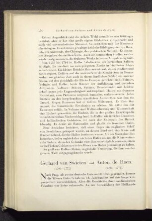 Gerhard van Swieten (1700-1772) und Anton de Haen. (1704-1776).