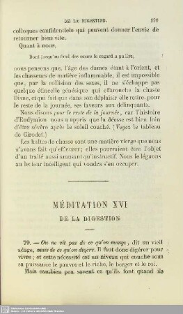 XVI. De la digestion