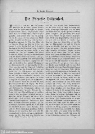 Die Parochie Dittersdorf