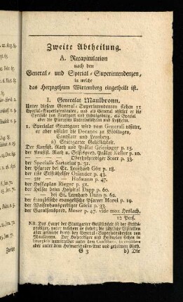 101-106, I. Generalat Maulbronn