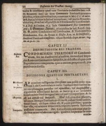 Caput II. Definitionem Rei Tradens.