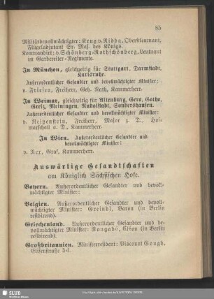Auswärtige Gesandtschaften