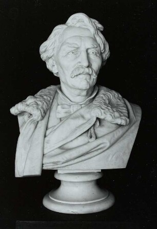 Bildnisbüste Gottfried Semper : Semper, Emanuel: Bildnisbüste Gottfried Semper (1803-1879; Architekt, Kunsttheoretiker). 1878. Gips; Höhe 65 cm. ETH Zürich