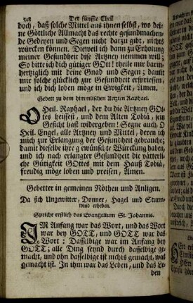 Gebetter in gemeinen Nöthen und Anligen.