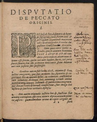 Disputatio De Peccato Originis.