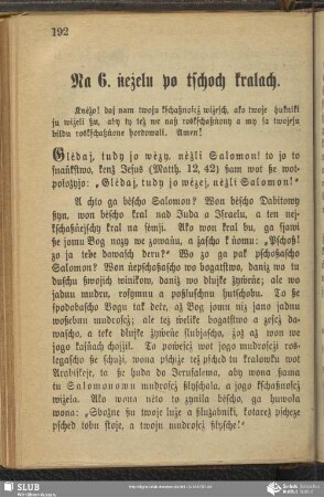 Na 6. ṅeżelu po tschoch kralach
