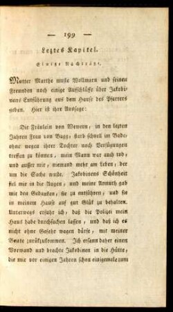 Leztes Kapitel. Einige Nachträge.